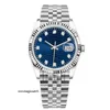 Diamond Watch Rolaxs Zwitserse mechanische horloges Heren mechanisch 36/41 mm blauwe diamanten wijzerplaat Horloge volledig roestvrijstalen band Klassiek horloge HBNS