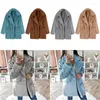 Vestes pour femmes vêtements d'hiver 2023 peluche polaire revers ouvert devant long cardigan manteau fausse fourrure vêtements d'extérieur chauds cadeau