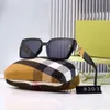 com caixa Moda para mulheres designer ao ar livre tendência hip-hop UV400 letra B anti-reflexo óculos de sol masculinos
