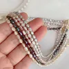 Sautoirs Mode femmes bijoux naturel collier de perles d'eau douce petites pépites irrégulières baroque perle tour de cou cadeaux de mariage Collier 231007