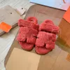 Designer Sandaal Dames Slipper Suede Slippers Harige Sandalen Bont Slides Luxe Slide Mode Schoen