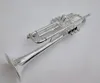 Nowa marka senior Austria Schagerl 600S Silver Professional Professional Trumpet Music Instruments z ustnikiem Fase Bezpłatna wysyłka