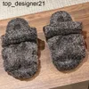 Neue 23er-Sandale, Designer-Slipper, bequem, lässig, flach, flauschige Sandale, flauschige Shearling-Wollpantoffeln, Slip-on-Schuhe, Gummisohle, verstellbarer Riemen, Damen-/Herrenhausschuhe