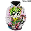 Erkek Hoodies 2023 Graffiti Erkekler Kadın Çocuklar 3D Baskı Sweatshirt Komik Sanat Sweatshirtler Gündelik Erkek Kız Çocuklar Serin Hoodie Kroper