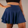 2023 التنانير الصيفية للنساء الموضة الجديدة متعددة الاستخدامات Halfskirt عالية الخصر الضيق الجري على الجري تنورة قصيرة تنورة مضادة لليوغا تنورة