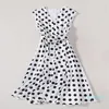 Casual Dresses Queen Letizia Ortiz Rocasolano Polka Dot Print Women Dress V-Neck Maxi308f