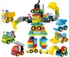 Montessori speelgoed Cartoon bouwblokken Space War Car 6IN1 Transformer Robot Minifiguren Technik Combat Construction Ruimtevaartuig speelgoed voor kinderen Kerstcadeau