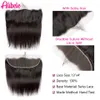 Синтетические прямые пучки Alibele с фронтальными человеческими волосами 13X4, 26 дюймов, бразильское плетение, бесплатная часть Remy 100 231007