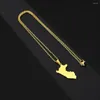 Hänge halsband peruansk karta halsband för kvinnor män guld färg rostfritt stål 2023 trendiga krage smycken par gåvor