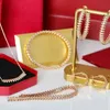 مجموعة مجوهرات أزياء العلامة التجارية للنساء مطلي بالذهب Rive Steam Punk Party Fashion Clash Design Drets Netlace Bracelet Ring336L