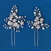 Fermagli per capelli Accessori da sposa Clip per spilla color argento Opale Strass Forcina per spose Damigelle d'onore Pezzo di testa di fiore Gioielli da sposa