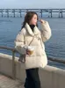 Trench da donna Foufurieux Giacca invernale da donna 2023 Streetwear Cappotto imbottito in cotone Moda corta Coreano Solido allentato Colletto alla coreana Causale