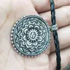 Pendentif Colliers Viking Amulette Fleur de Vie Dôme Géométrie Sacrée Femmes Om Yoga Chakra Mandala Lotus Collier Religieux Collier Bijoux