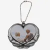 Keychains Transfer Printing Pendant Angel Wing Blank Decoration Heat Sublimation Car Keychain Ornament Hand Heart Shape Charm