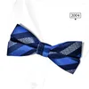 Bow Ties 2023 Märke mode Män dubbel tyg Silk Bowtie Banquet Wedding Bridegroom Ceremony Butterfly Tie med presentförpackning