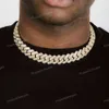 Prezzo di produzione Collana a catena cubana con baguette di diamanti di lusso per gioielli personalizzati Hip Hop da uomo Gioielli con diamanti pregiati per lei