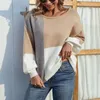 SWEATER SWEATERS Women Woman 2023 Autumn/Winter O Neck Knitting koronkowy z tyłu Latarn Rleeve Kobiety Sprzedaż Sprzedaż MMYZ109043