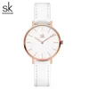 Montre en cuir à quartz pour femmes, montre de luxe de haute qualité, édition limitée, simple dégradé de couleurs, combinaison