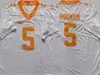 Men College Tennessee Volunteers koszulka White Orange 5 Hendon Hooker dla dorosłych rozmiar amerykański piłka nożna noszenie zszywane koszulki mix