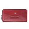 Wallets Fashion Genuine Leather Women Female Long Zipper Clutch Lady Wallet Wristband Money Bag Cowhide Coin Purse