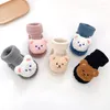First Walkers Autumn Winter Thickened Born Infant Cartoon Shoes Girl Baby Kid Cute Bear Cotton Socks Soft Sole Anti Slip Boys Children Shoe