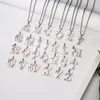 Pendant Necklaces 26 Letters Sports Number Necklace Stainless Steel Initial For Women Men Big Alphabet Chain On The Neck Choker