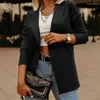 Giacche da donna primaverile-autunno giacca bianca bianca blazer esterna da donna da donna top a maniche lunghe maniche sfolla