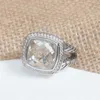 Klassieke Ring voor Vrouwen Ingelegd Wit Kristal Kleur Zirkoon Mode Hip Hop Sieraden Accessoires Banket Party Gift235Q