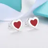 S Sterling Sier Sweet Heart Designer Stud Earrings for Women Brand Letters Cute OL Engagement Asymmetrical Ear Rings Earring BirthdayThe Designer