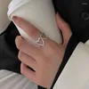 Cluster Rings BF Club 925 Sterling for Women Heart Bow Fashion Geometric Vintage Handgjorda oregelbundna ringfestgåvor