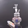 High Quality 10mm Female Glass Oil Burner Bong Hand Smoking Water Pipe Matrix Perc Recycler Ashcatcher with Male Glass Oil Burner Pipe and Hose