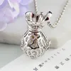 Pendant Necklaces 1PC Luckybag Urn Locket Keepsake Necklace Jewelry Memorial Ash Cremation