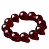 Jewelry Pouches Amber Beeswax 6A-level Clean-hole Blood Pearl Single-ring Bracelet Multi-ring Palm-red