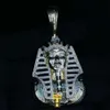 Designer Jewelry New design ancient egyptian gold pharaoh head pendant necklace enamel pharaoh pendant