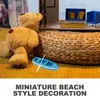 Garden Decorations Statuette House Beach Micro Scene Ocean Decor Mini Folding Chair Resin Prop It Was The