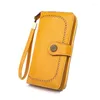 Carteiras femininas de couro pu feminino longo ferrolho bolsas mulher telefone bolso cion titular do cartão senhoras grande capacidade embreagem carteras