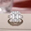 Anéis de casamento de design moderno com zircônia cúbica brilhante para mulheres 2023 novo design joias de noivado e casamento