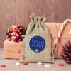Decorazioni natalizie QX2E 24 calendari dell'Avvento che riempiono il sacchetto di caramelle con numeri adesivi tedeschi clip corda