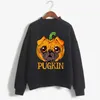 Felpe con cappuccio da uomo Zucca Carlino Divertente Streetwears Kawaii Cani Felpa con stampa Y2k Top Pullover 2023 Abiti di Halloween per le donne Tuta allentata