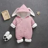 Down Coat Baby Costume Rompers Kids Clothes Autumn Winter Boy övergripande tjej Jumpsuit plagg tjock varm bekväm ren bomullsjacka rockar 231007