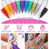 Nail Brushes 12Color 3D Art Pens Set Polish Point Graffiti Dotting Pen Drawing Painting Liner Brush for DIY Tool 231007