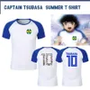 Regalo di compleanno Kid Men Camisetas Maillot de Foot Futbol Football Equipment Spagna Cile Oliver Atom Captain Cotton Tsubasa Maglie t260O