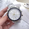 Tisso nadgarstka zegarki dla mężczyzn 2023 Zegarki męskie sześć igieł wszystkie tarcze robią kwarc odpad luksusowej marki chronograph zegar stalowy pasek mody świąteczny Montre
