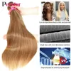 Кружева s Perstar Бразильские блики Прямые пучки человеческих волос Ombre Blonde Weave 231007