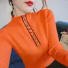 Kadın Sweaters MS MAVE SEGON SUATER Yarım Kaplumbağa Boyun Uzun Kollu Bluz Birinin Ahlak Gösterisi İnce Render Asine Üst Gar