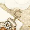 2023 Luxe kwaliteit Charm drop oorbel met diamant en kristal bloem ontwerp hanger ketting hebben doos stempel PS7435A3206