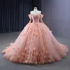 Pink Princess Sweetheart Ball Gown Quinceanera Dresses Off Shoulder Flowers Appliques Beads Tull Luxury Corset Vestidos De 15 Anos