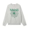 Mardi Mercredi Classic Daisy Flower Print Lorouse Top Top Top Gold High Sier Soly Style Sweater