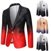 Costumes pour hommes 23 printemps impression personnalisée un bouton costume dégradé couleur homme robe performance