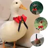 Collari per cani Decorazione per collo con cravatta rossa Collare per uccelli decorativo Pappagallo per feste in metallo per animali domestici multifunzionale